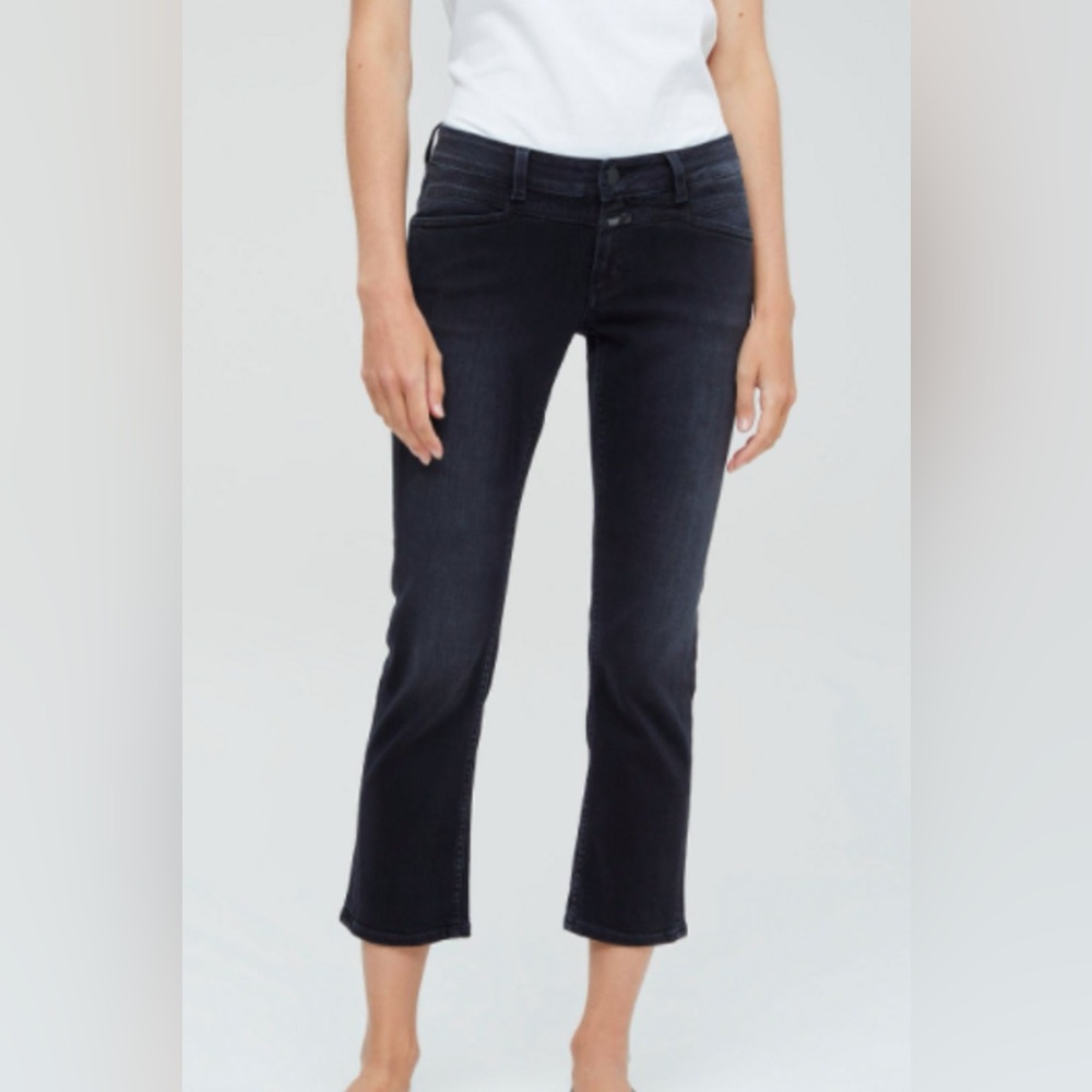 Closed Starlet Jeans Low Rise Skinny Crop Washed Black 25